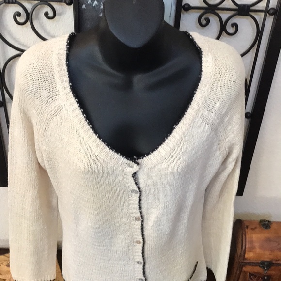 Vintage bebe Boatneck Button Down Sweater - Picture 9 of 9